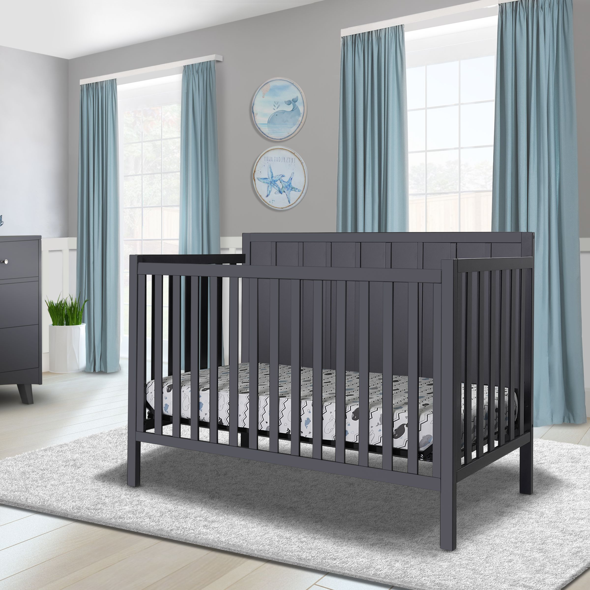 Sorelle Essex 4-in-1 Convertible Crib - Midnight.