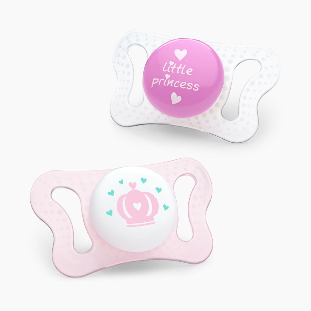 Chicco PhysioForma mi-cro Orthodontic Newborn Pacifier (2-Pack) - Pink, 0-2 Months.