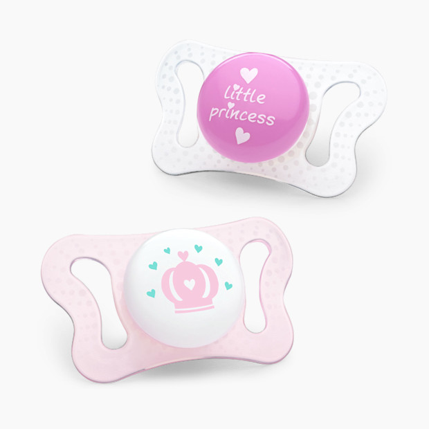 Chicco PhysioForma mi-cro Orthodontic Newborn Pacifier (2-Pack) - Pink, 0-2 Months.