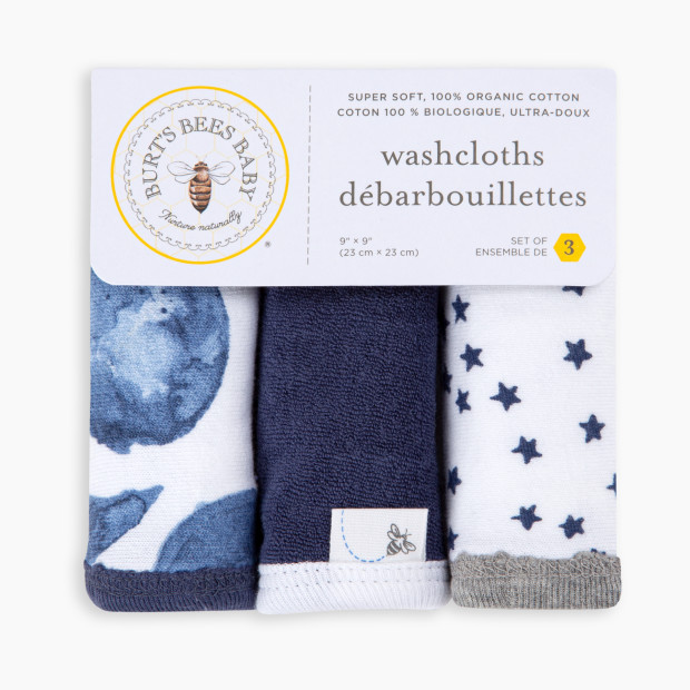 Burt's Bees Baby Organic Washcloth (3 Pack) - Hello Moon!.
