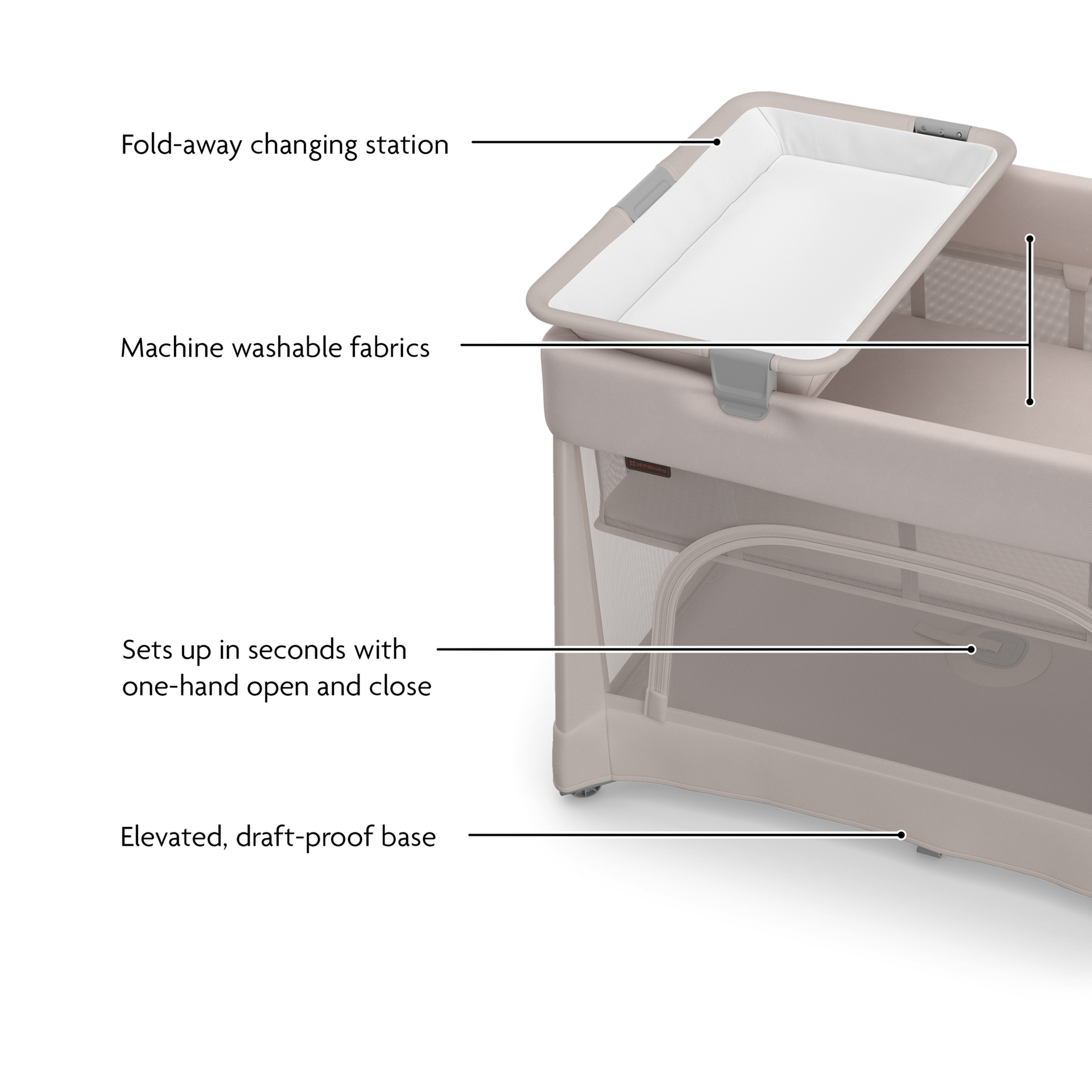 UPPAbaby Remi V2 Playard + Changing Station - Townsend (Beige).