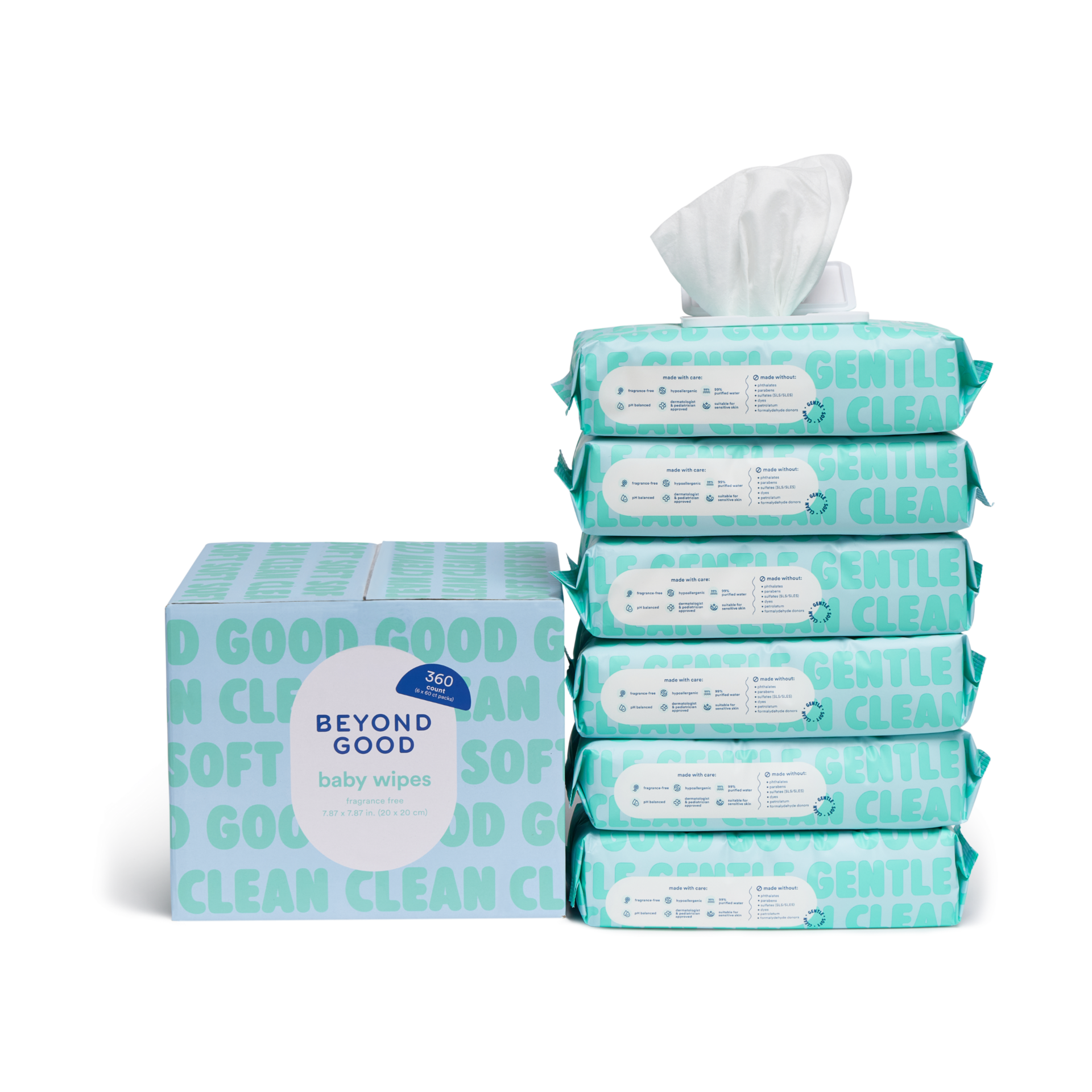 Beyond Good 99% Purified Water Baby Wipes.