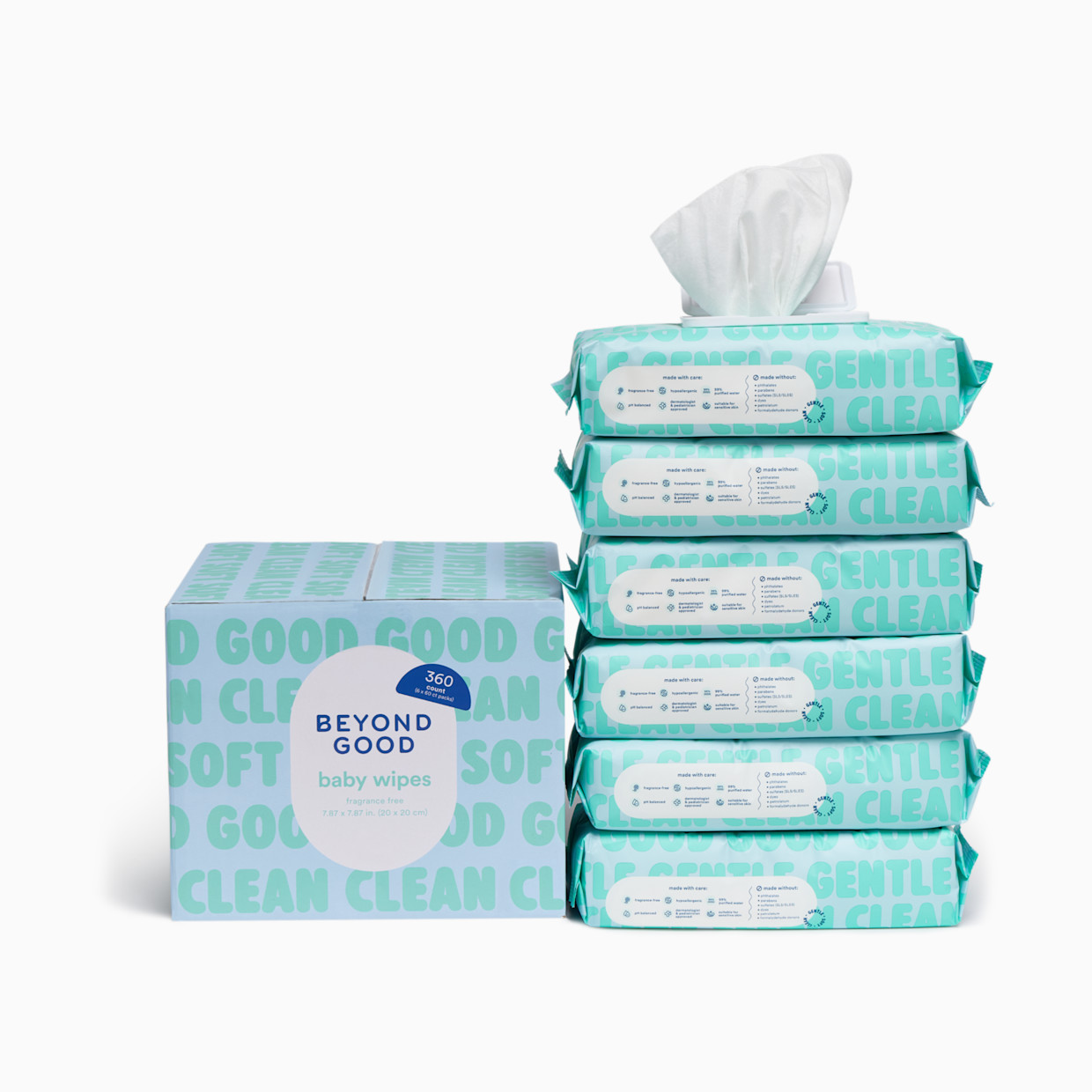 Beyond Good 99% Purified Water Baby Wipes - Fragrance Free, 360 Count.