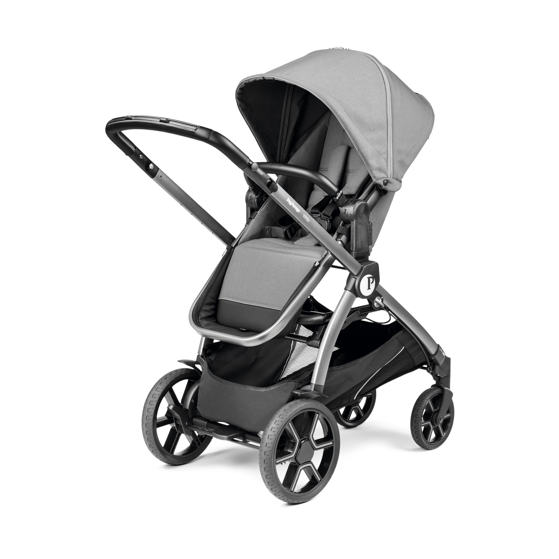 Peg Perego Ypsi Compact Single to Double Stroller - Mercury.
