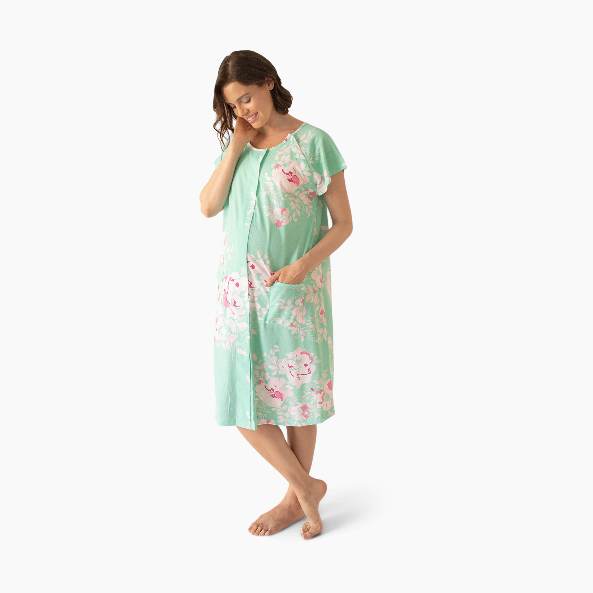 Kindred Bravely Ruffle Strap Labor and Delivery Gown  3 In 1 Labor,  Delivery, Nursing Gown for Hospital for Sale in Corona, CA - OfferUp