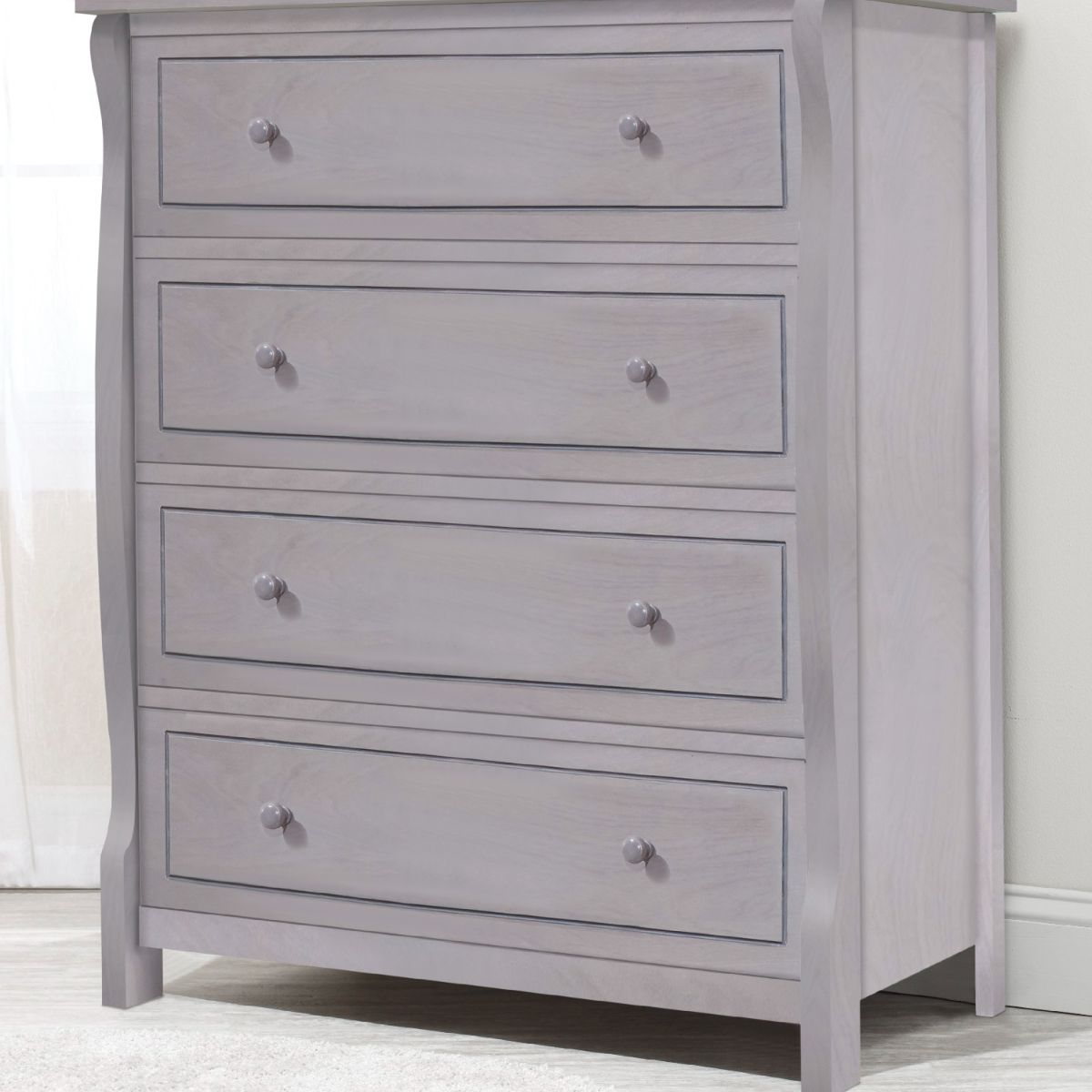 Sorelle Princeton Elite 4 Drawer Dresser - Weathered Gray.