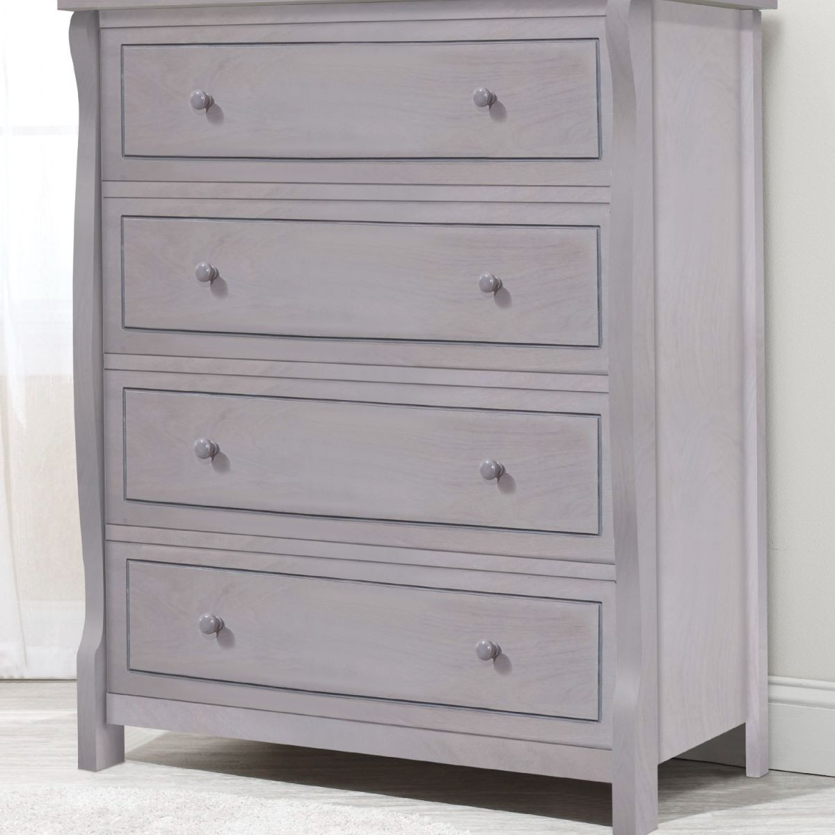 Sorelle Princeton Elite 4 Drawer Dresser - Weathered Gray.