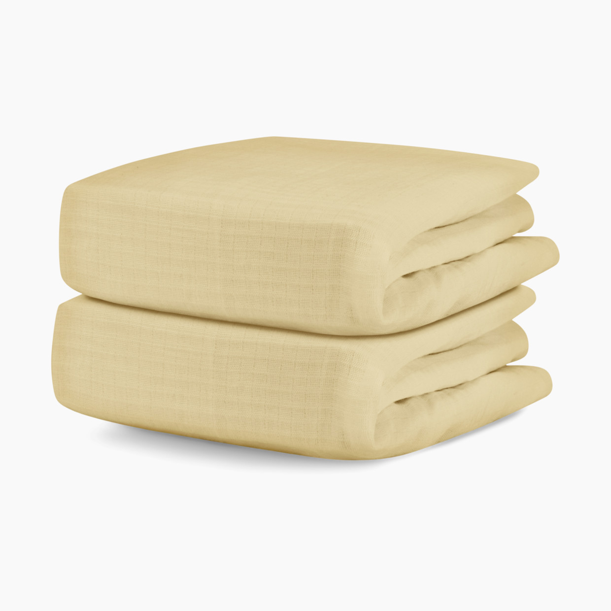Newton Baby 2-Pack Organic Cotton Breathable Mini Crib Sheets - Sunshine Yellow.