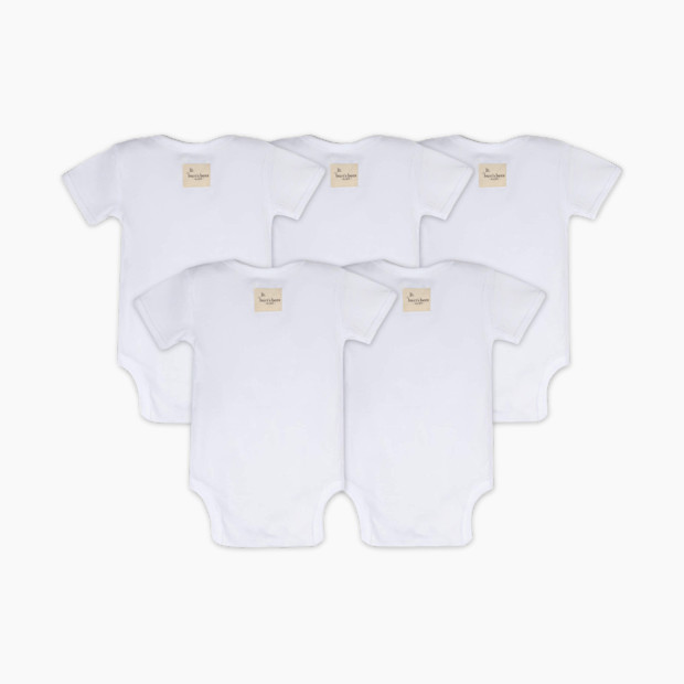 Burt's Bees Baby Organic Short Sleeve Bodysuit (5 Pack).
