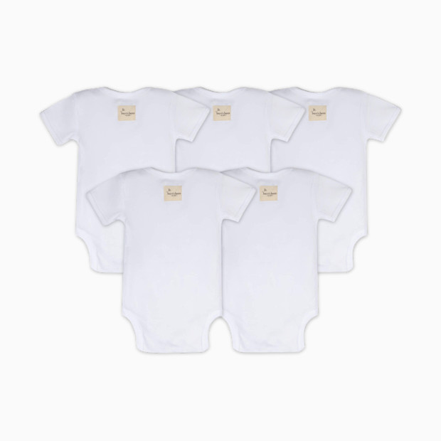 Burt's Bees Baby Organic Short Sleeve Bodysuit (5 Pack).