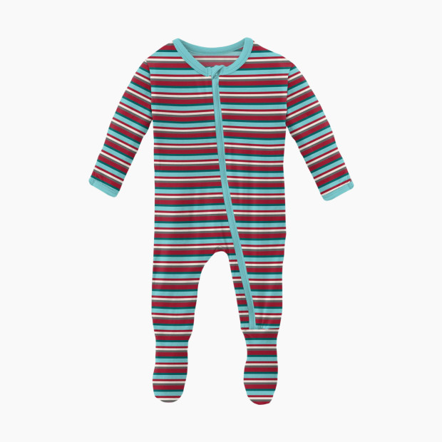 KicKee Pants Baby Christmas Stripe Matching Family Pajamas - Christmas Stripe, 0-3 Months.