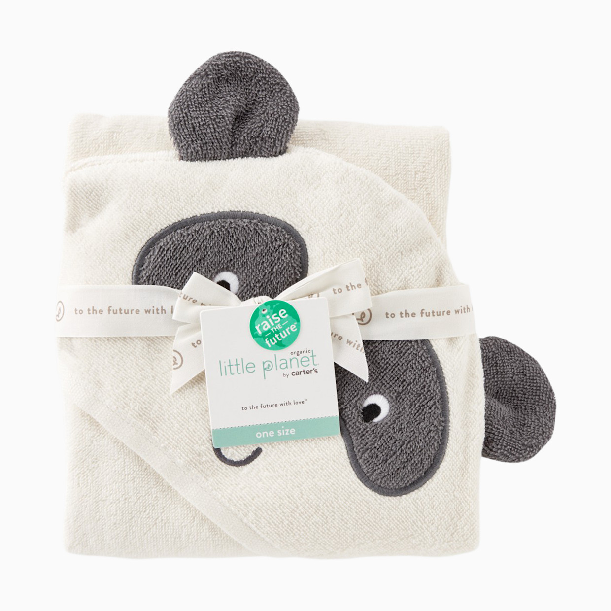 Carter's Organic Cotton Towel - White, One Size.