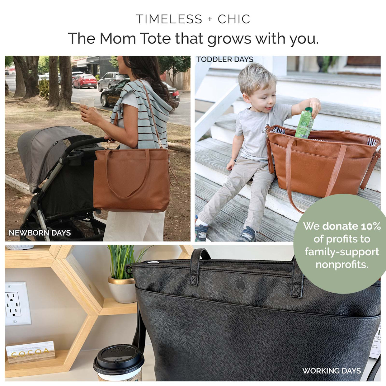 Parker Baby Co. Willow Tote - Chestnut.