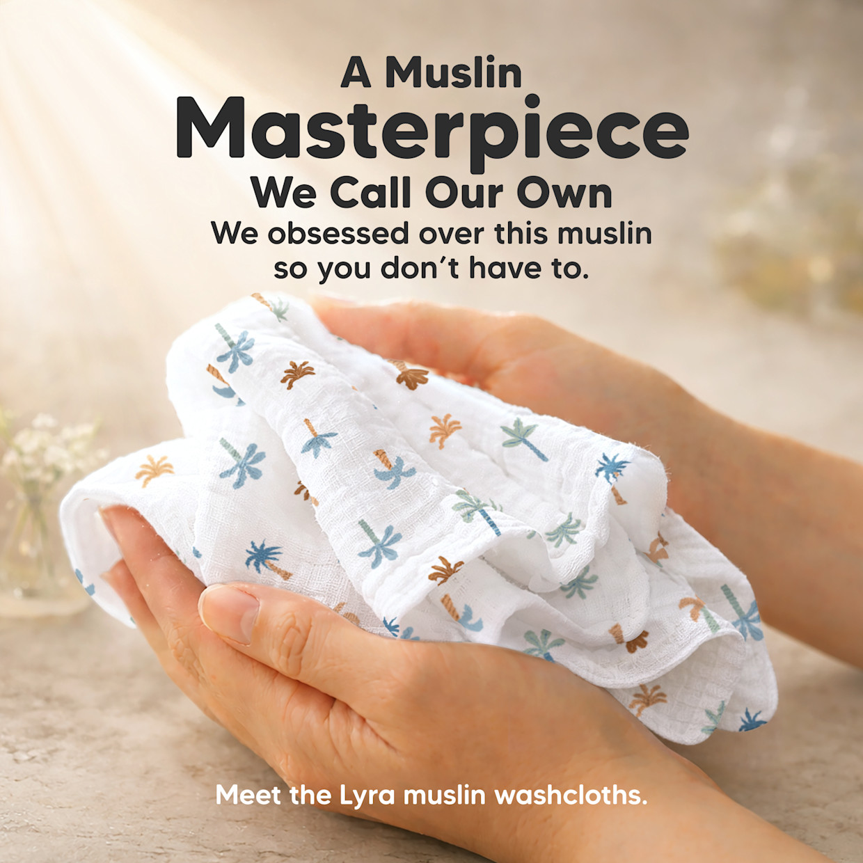 KeaBabies 5-Pack Lyra Muslin Baby Washcloths - Dino Park.