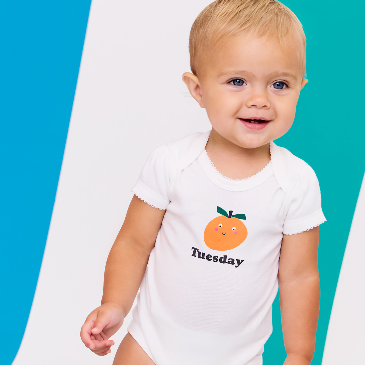 Small Story Days Of The Week Bodysuits (7 Pack) - Fruit Days, 9-12 M.