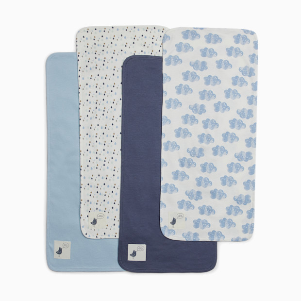 Small Story Burp Cloth (4 Pack) - Rain Clouds.