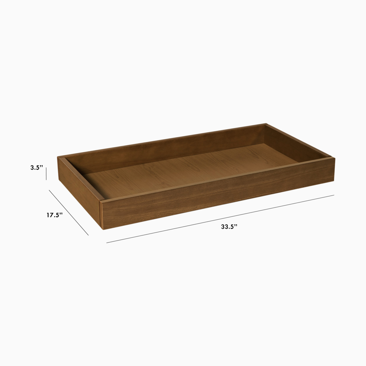 babyletto Universal Removable Changing Tray - Natural Walnut.