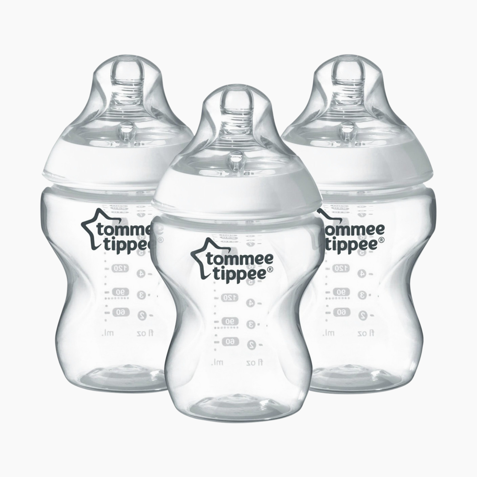 Tommee Tippee Anti-Colic Baby Bottles, Slow Flow Breast-Like Nipple and  Unique Anti-Colic Venting System, 9oz, 4 Count, Clear