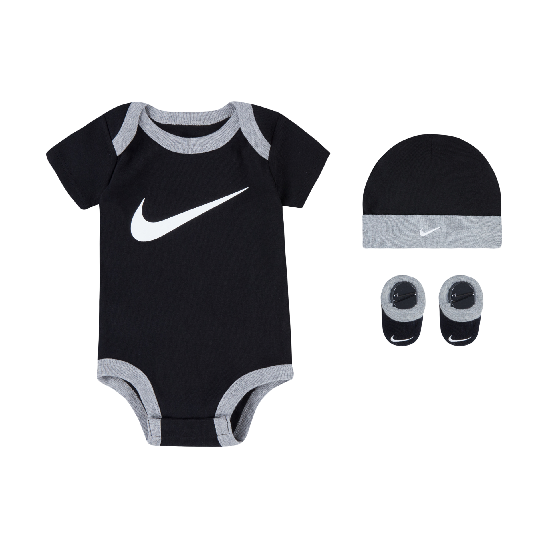 Nike Baby Bodysuit, Hat and Booties Box Set.