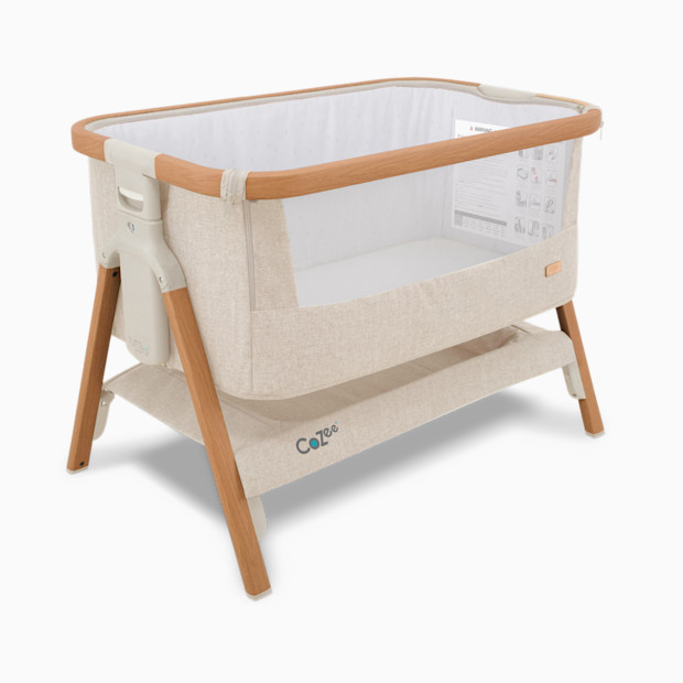 Tutti Bambini CoZee Bedside Crib - Scandinavian Walnut/Ecru.