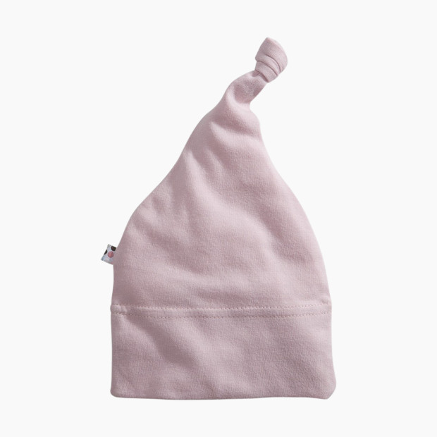 Babysoy Cotton Solid Beanie - Peony, 0-6 Months.