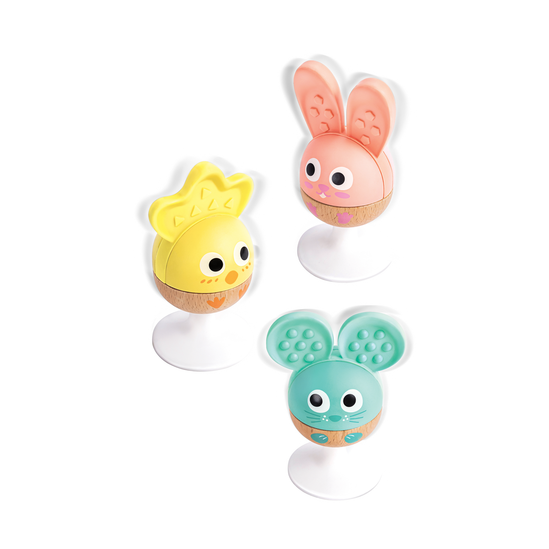 Hape Cheery Critter Rattle Trio.