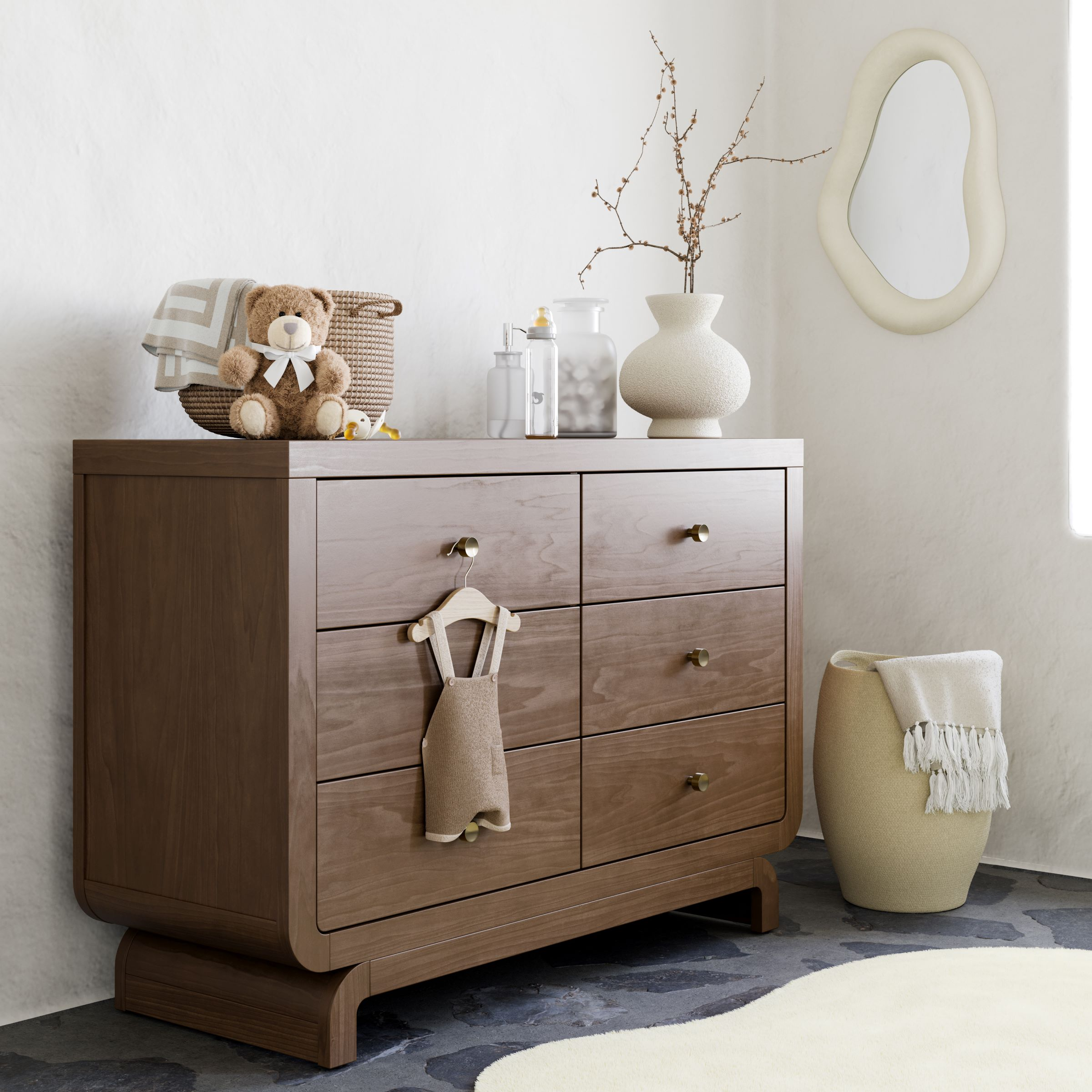 Storkcraft Santorini 6 Drawer Dresser - Hazelnut.