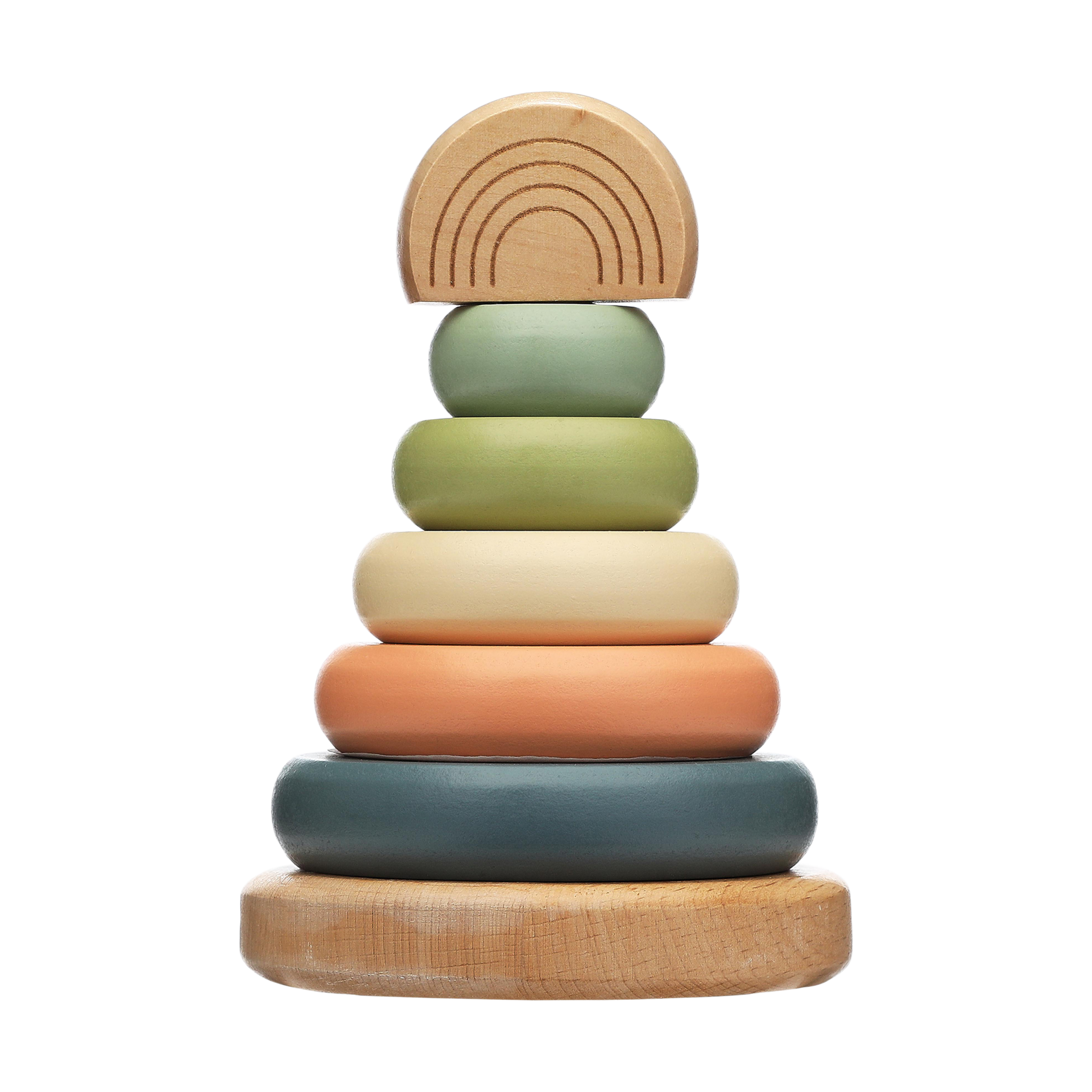 Pearhead Wooden Stacking Toy Tower.