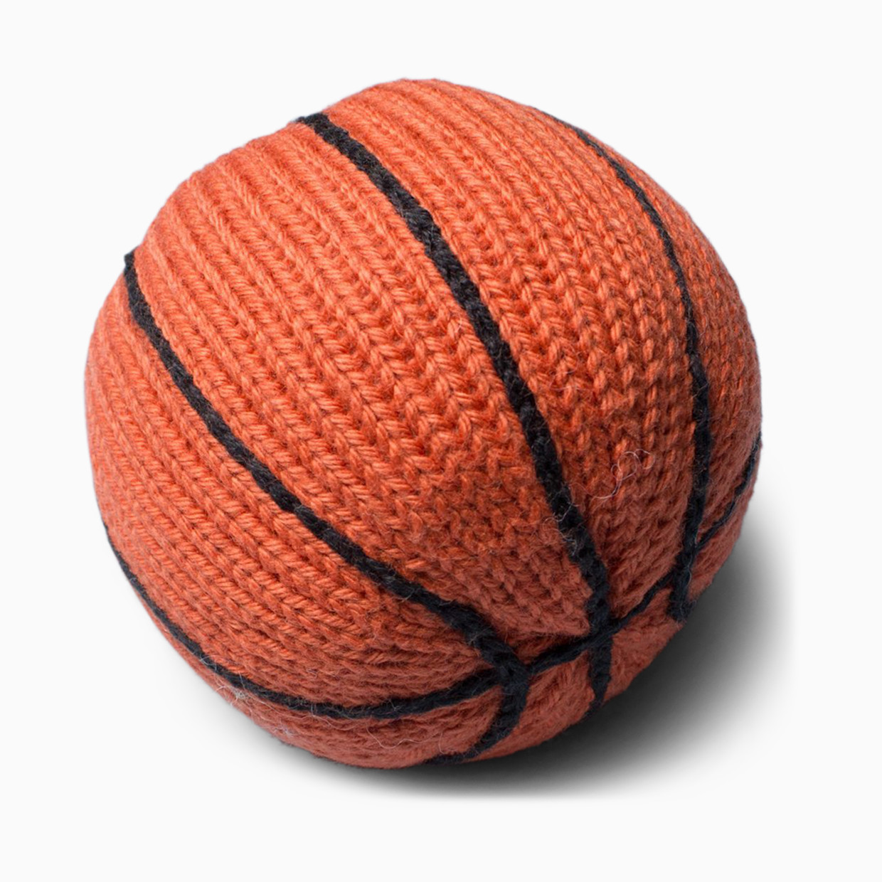 Estella Organic Cotton Handmade Baby Rattle - Basketball.