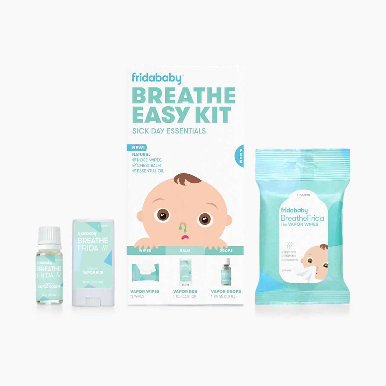 Frida Baby Breathe Easy Kit Sick Day Essentials.