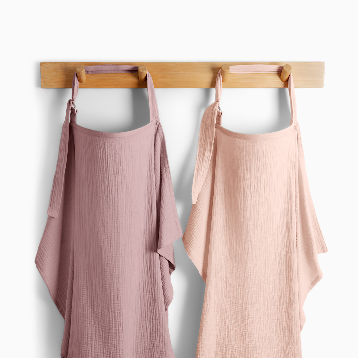 Comfy Cubs Muslin Nursing Cover with Adjustable Neck Strap - Blush And Mauve, 2.