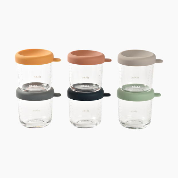 Beaba Glass Baby Food Jars - Sunrise, 8 Oz, 6.