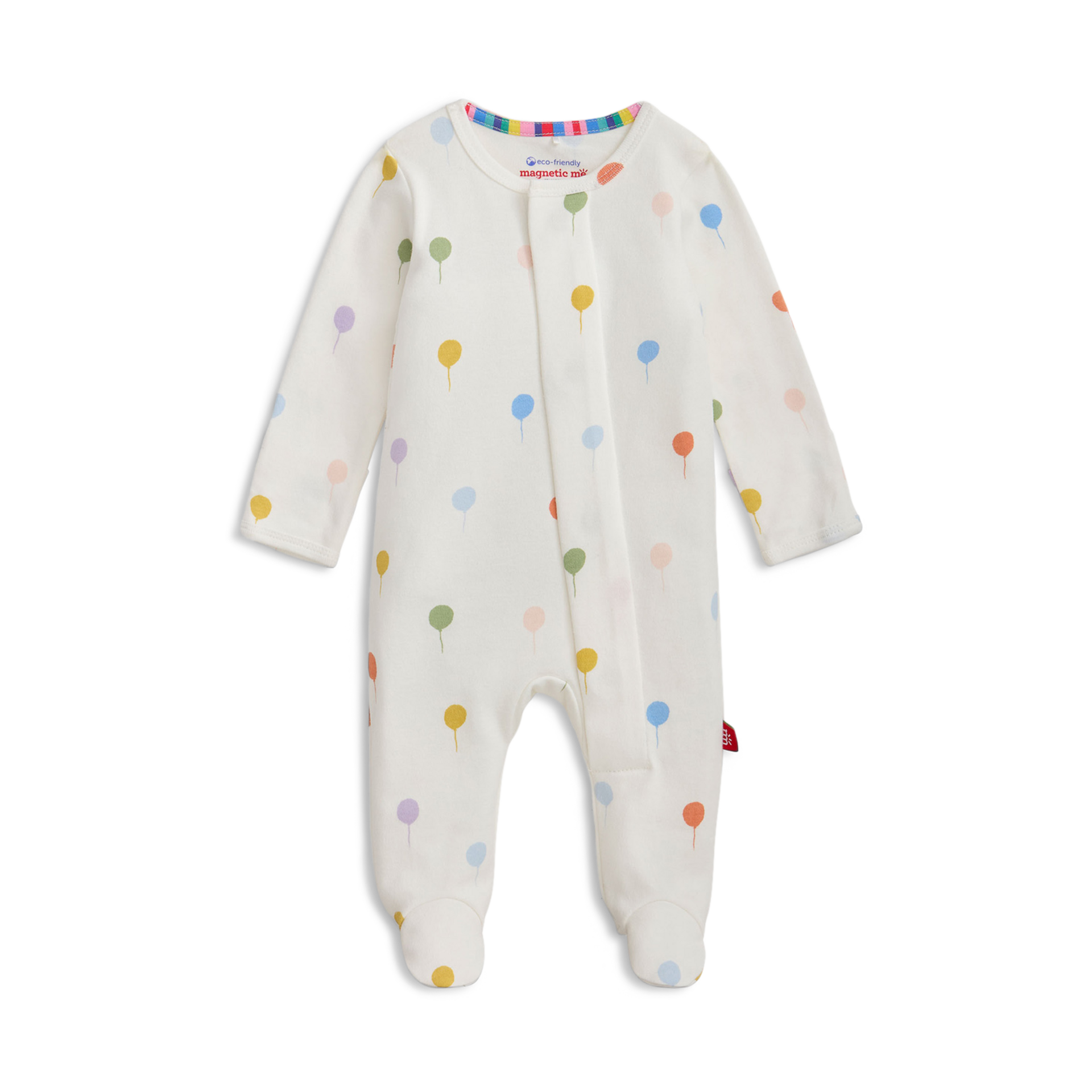 Magnetic Me Organic Cotton Magnetic 4-Pack Footie - Ballons Pk Multi, 0-3 M.