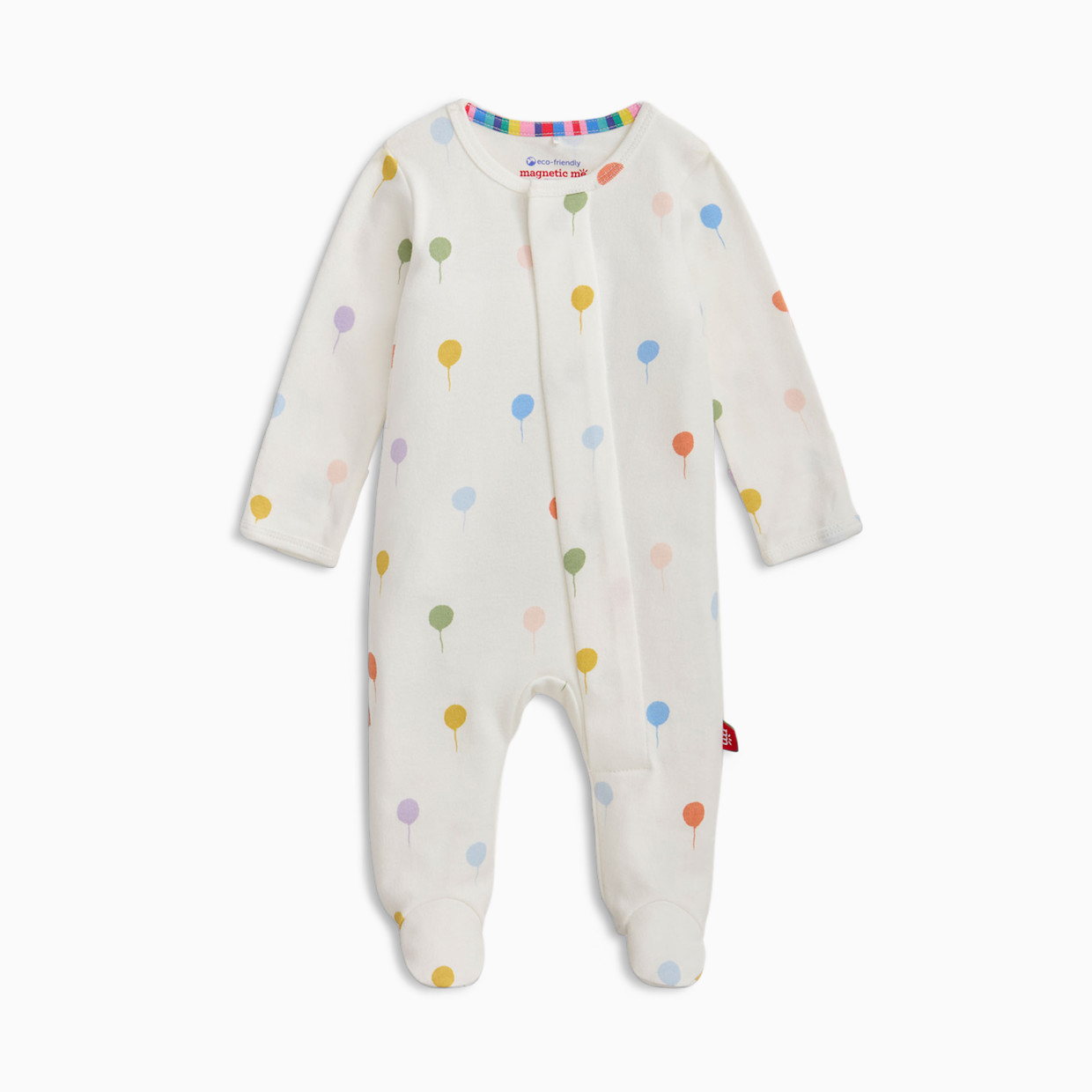 Magnetic Me Organic Cotton Magnetic 4-Pack Footie - Ballons Pk Multi, 0-3 M.