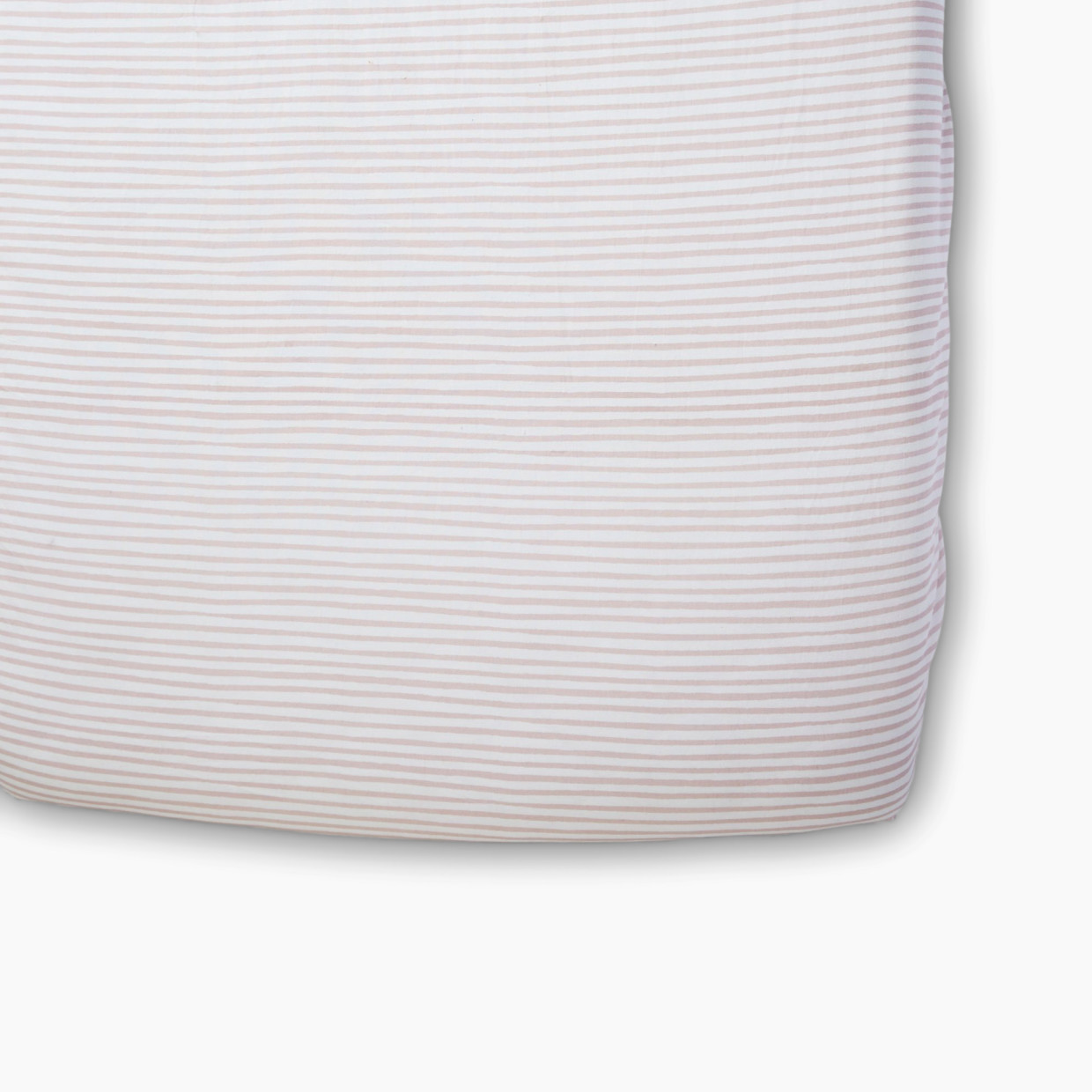 Pehr Stripes Away Organic Cotton Crib Sheet - Petal.