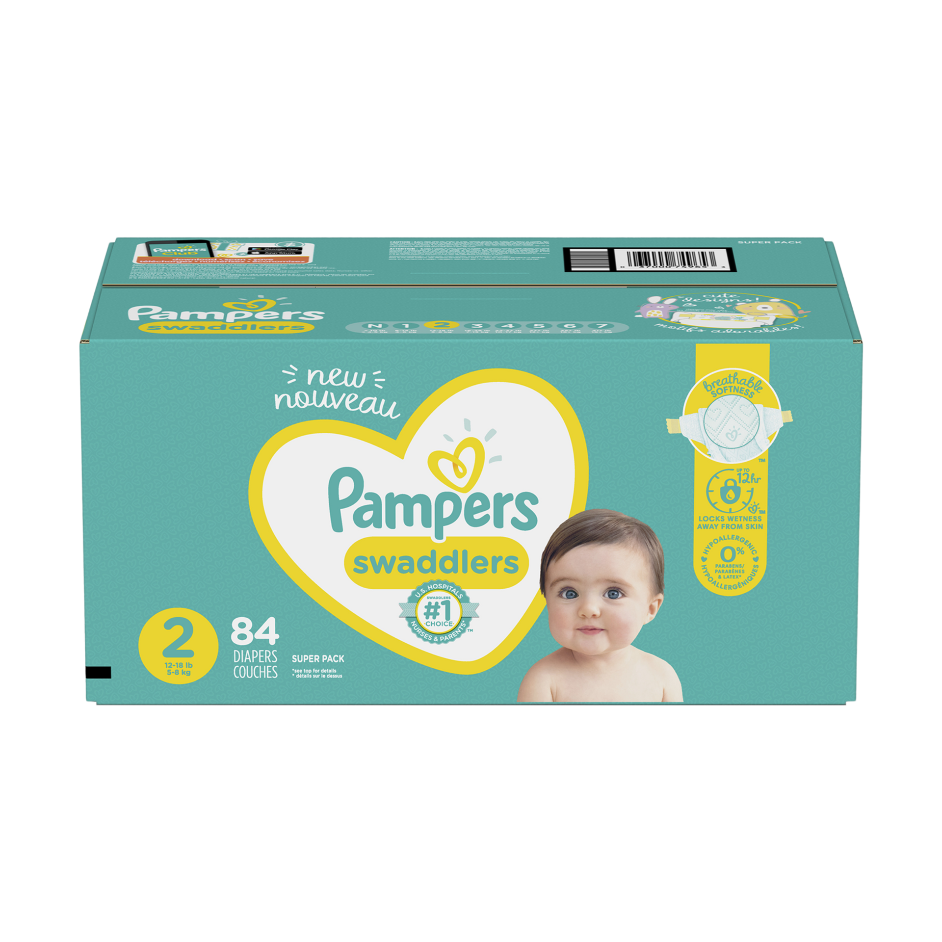 pampers swaddlers disposable baby diapers size 2