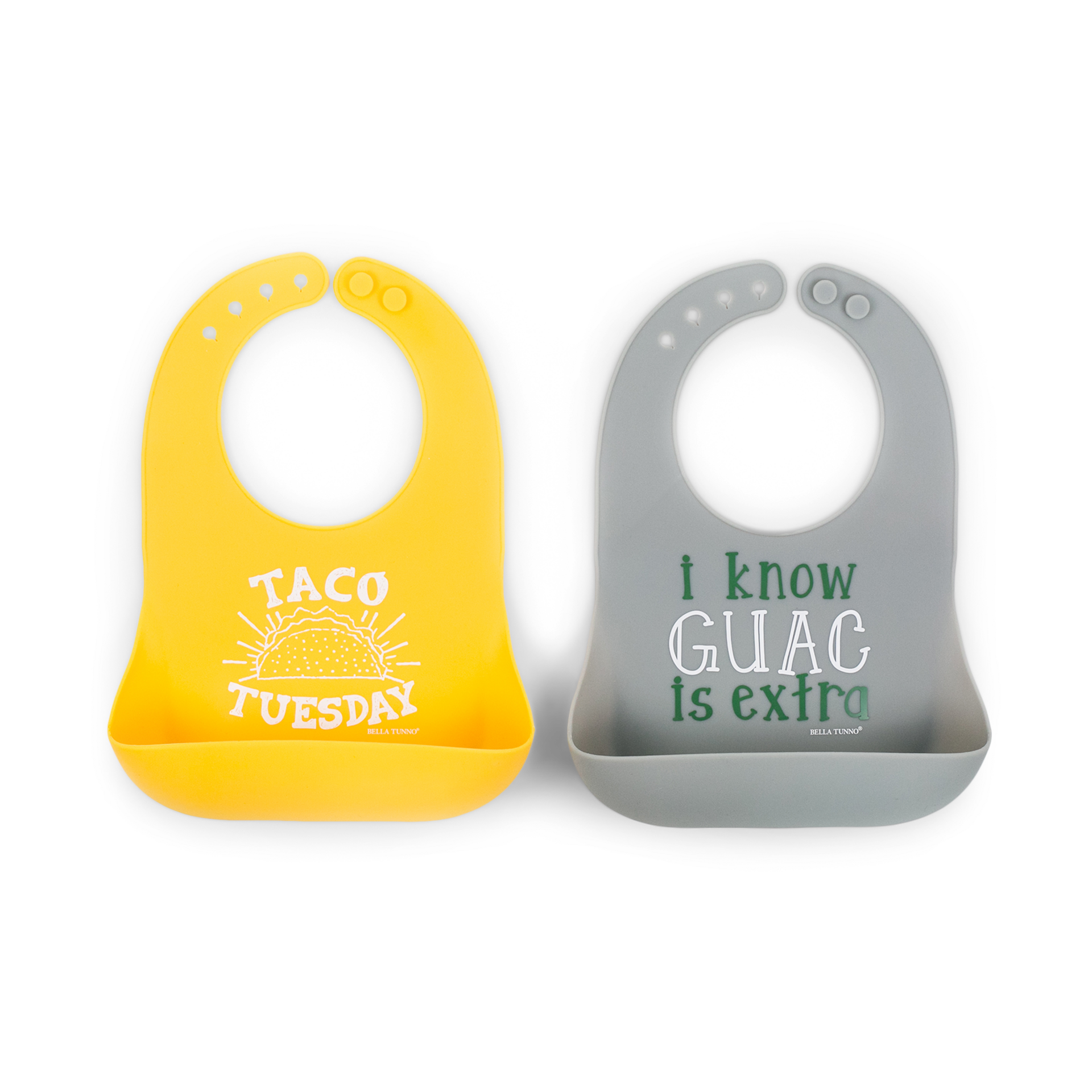 Bella Tunno Wonder Bib (2 Pack) - Taco Tuesday + Guac Is Extra.