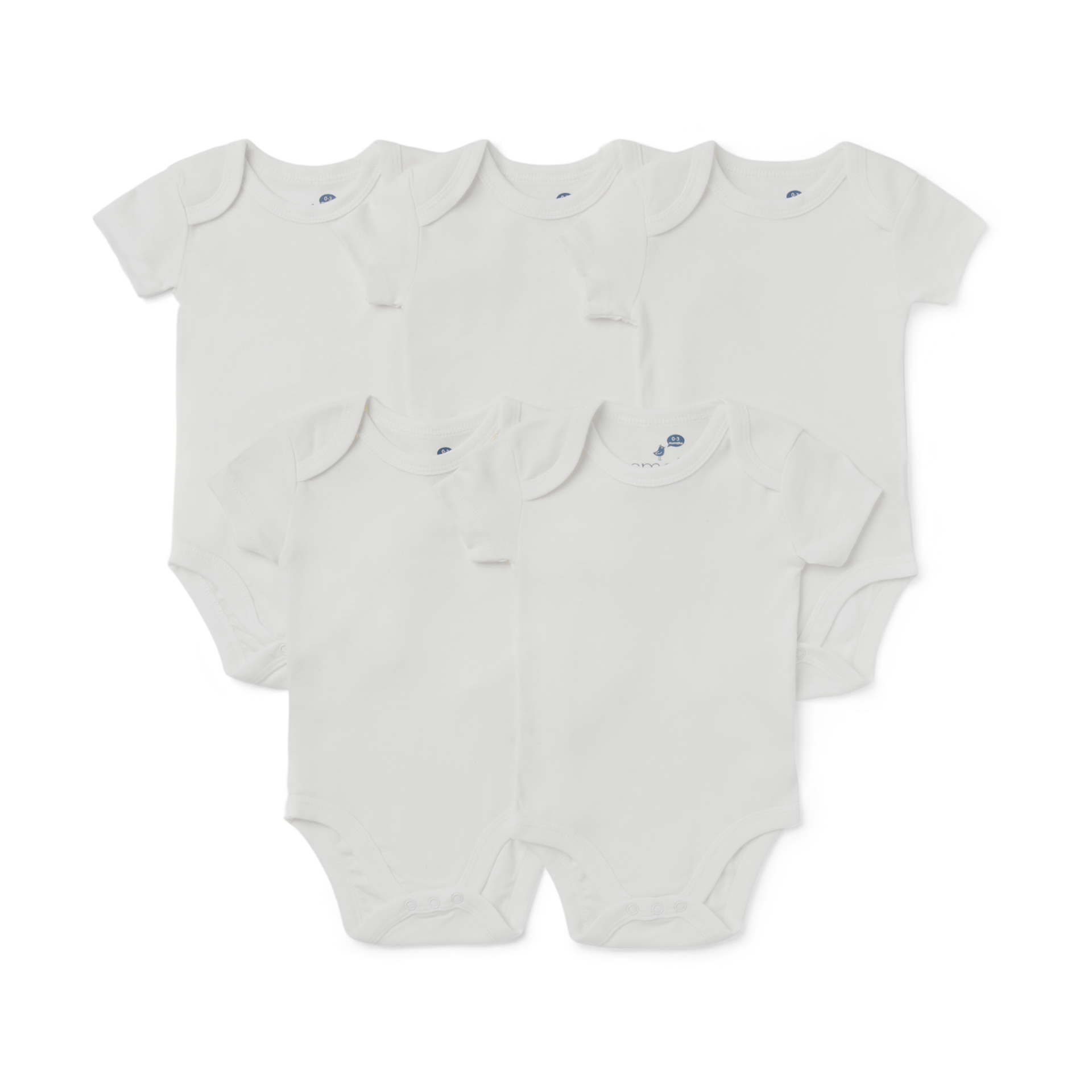 Small Story Short Sleeve Bodysuit Solid (5 Pack).