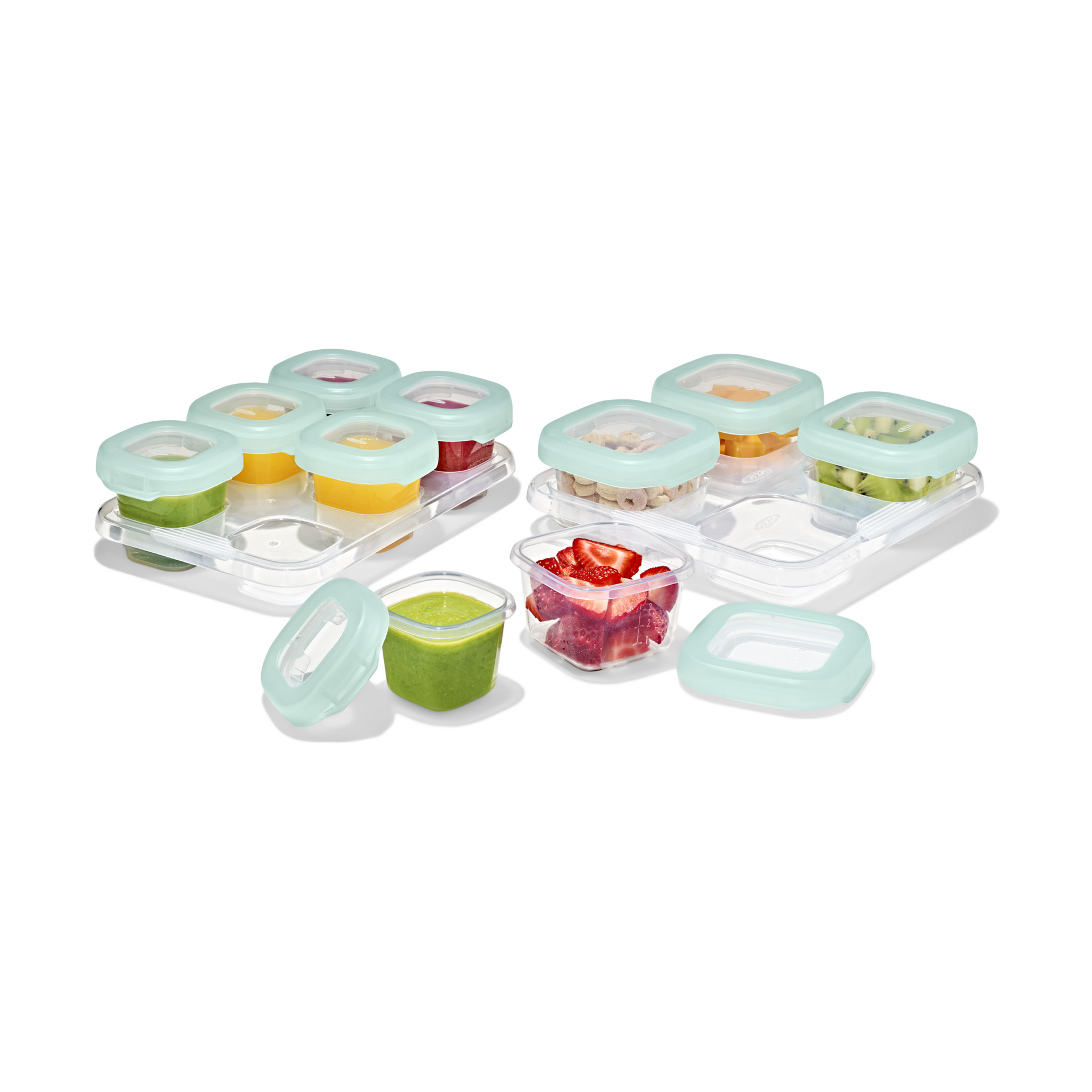 OXO Tot Baby Blocks 12-Piece Food Storage Container Set.