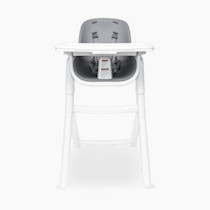 4moms Connect High Chair, One-Handed Magnetic Tray Attachment, White/Grey