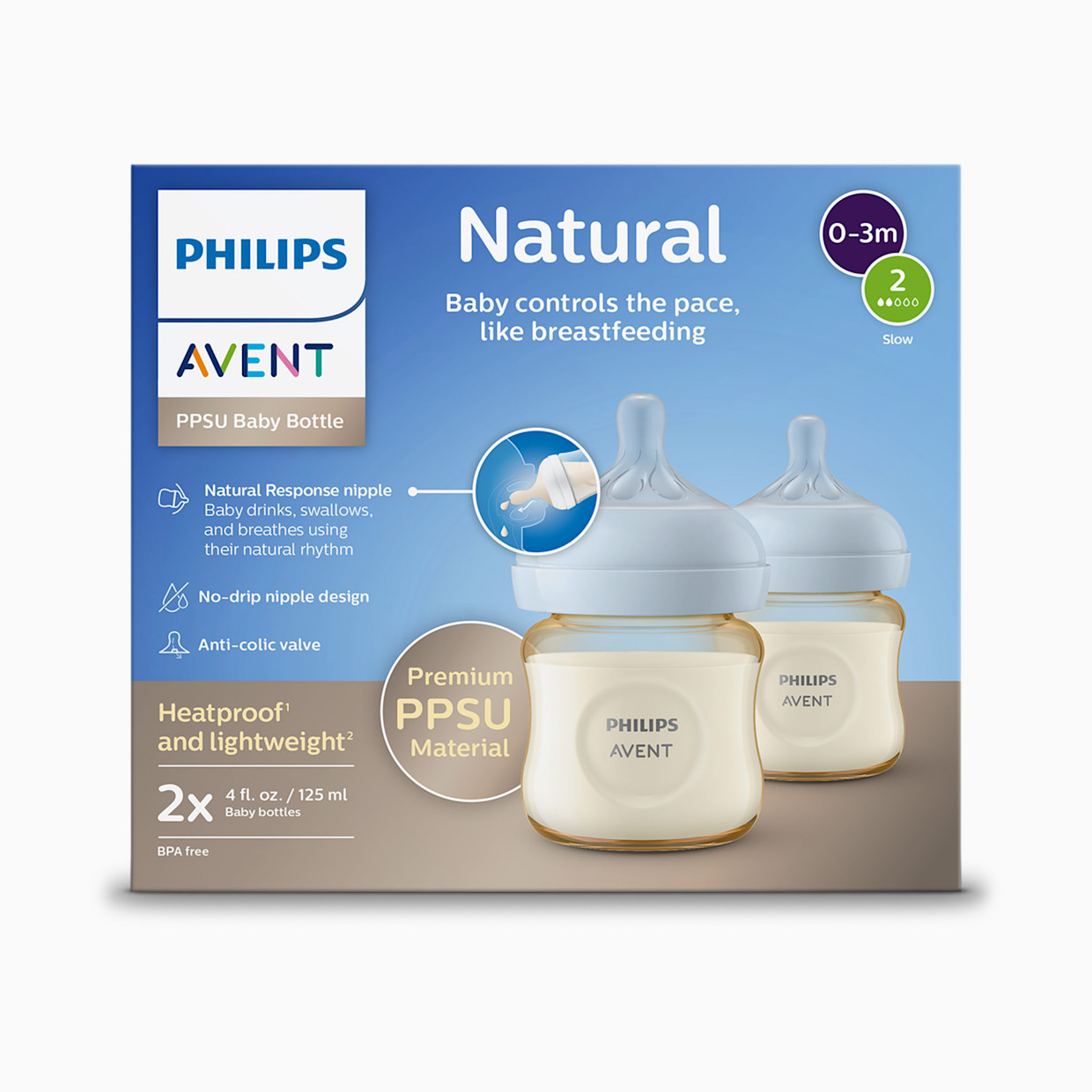 Philips Avent PPSU Natural Baby Bottles - 4 Oz.
