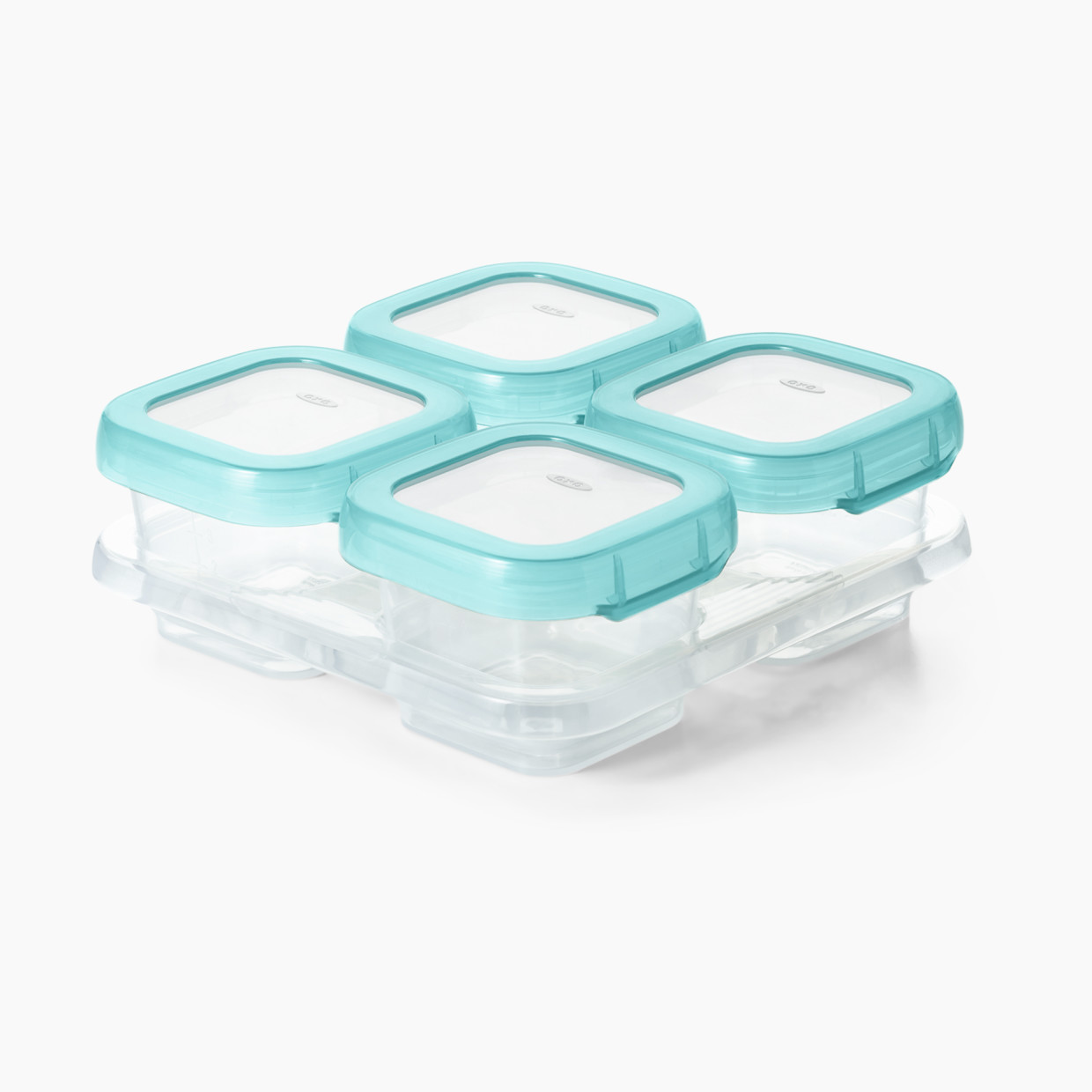 OXO Tot Baby Blocks 4oz Freezer Storage Containers - Aqua.