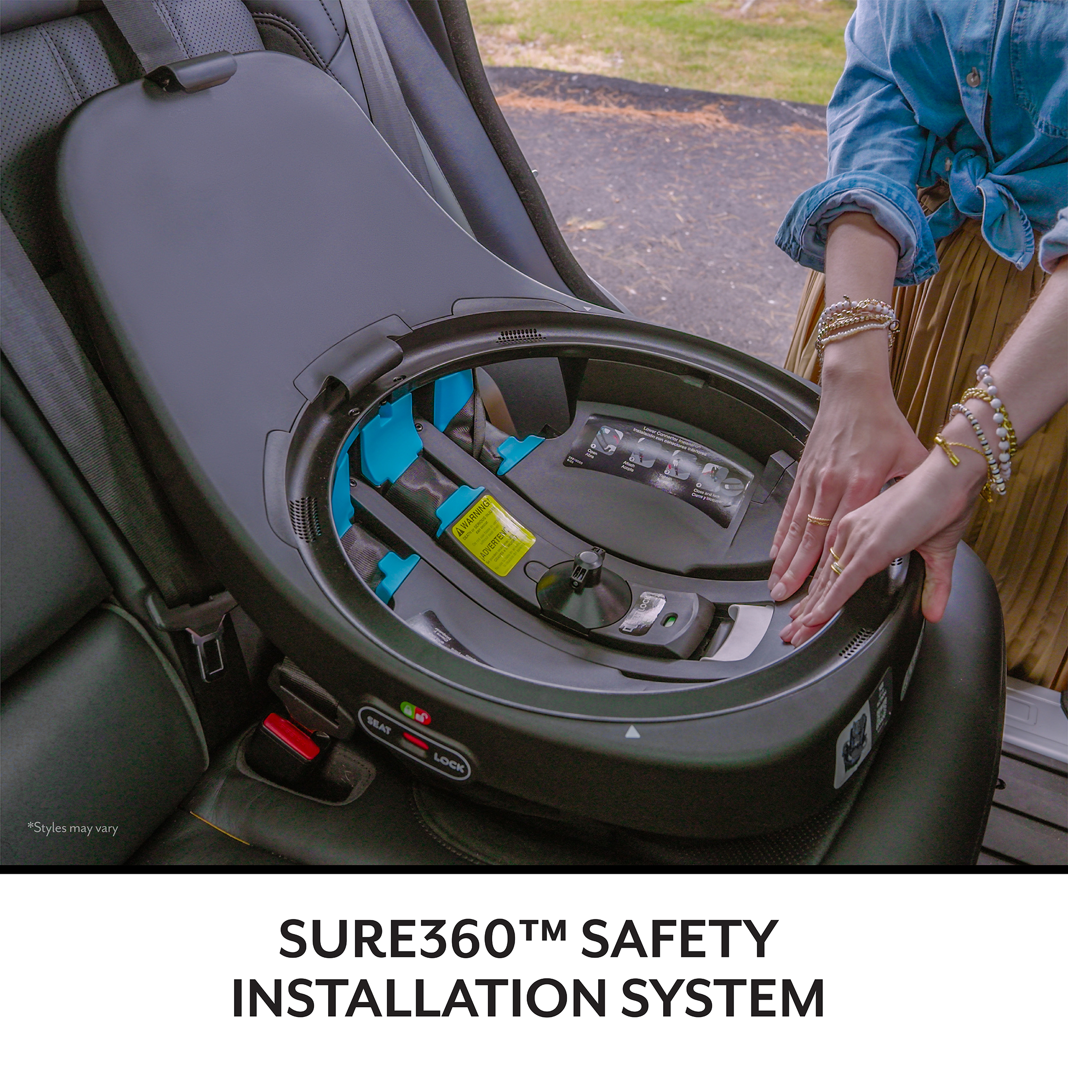 Evenflo Gold Revolve360 Extend All-in-One Rotational Car Seat with SensorSafe - Onyx.