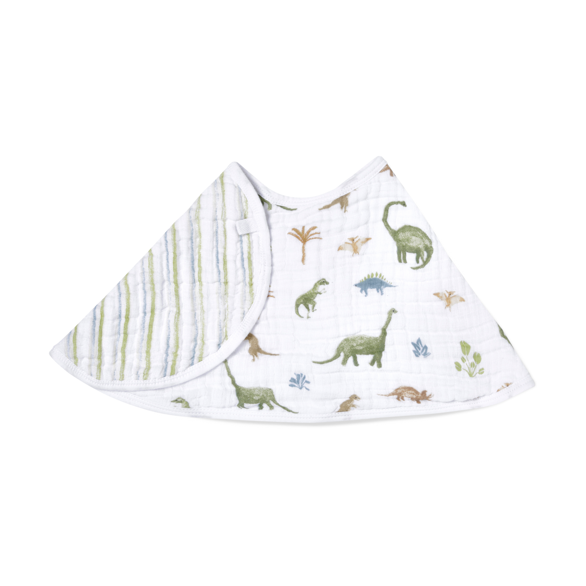 Aden + Anais Essentials Cotton Muslin Burpy Bib Dino Jungle