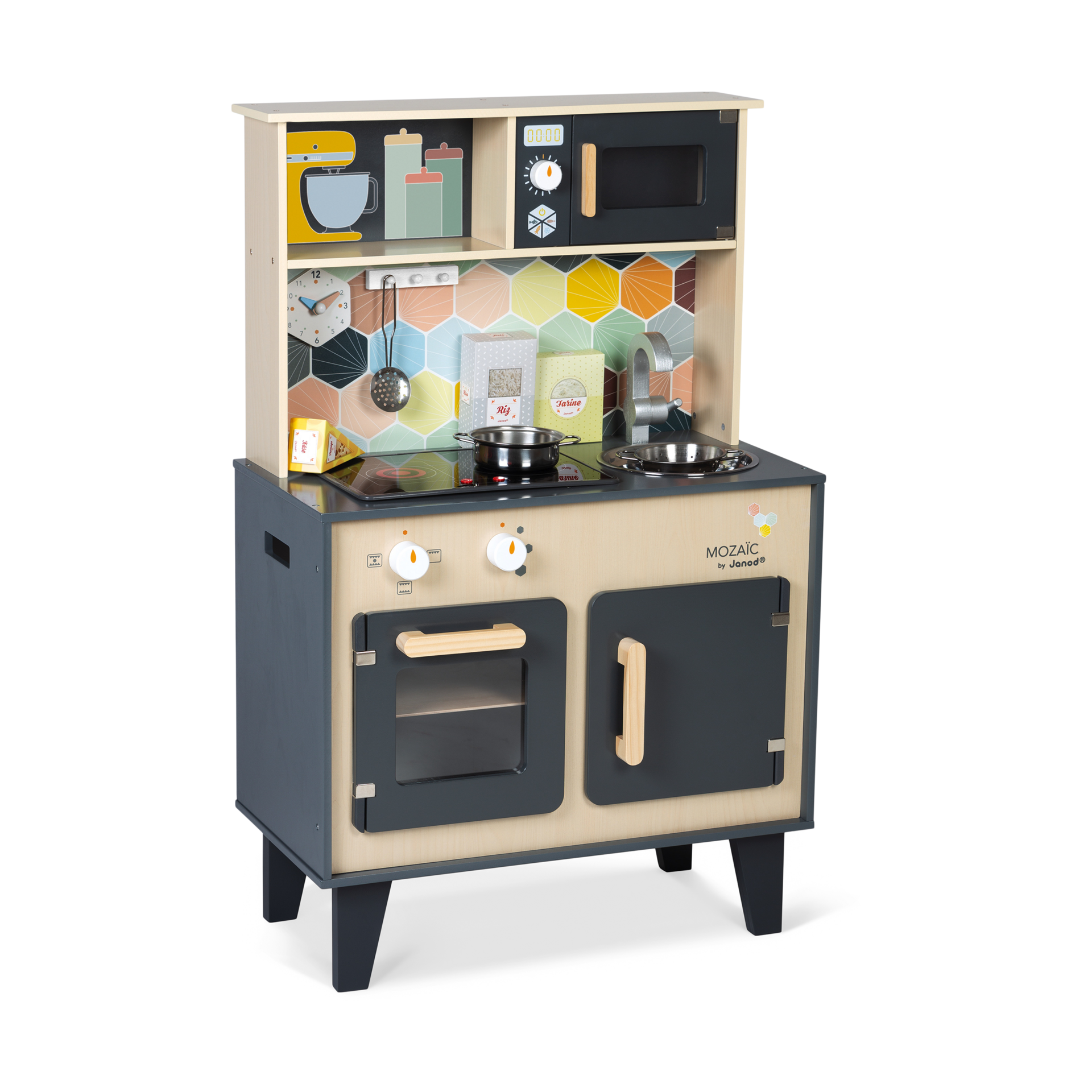 Janod Mozaic Big Cooker Wooden Play Kitchen.