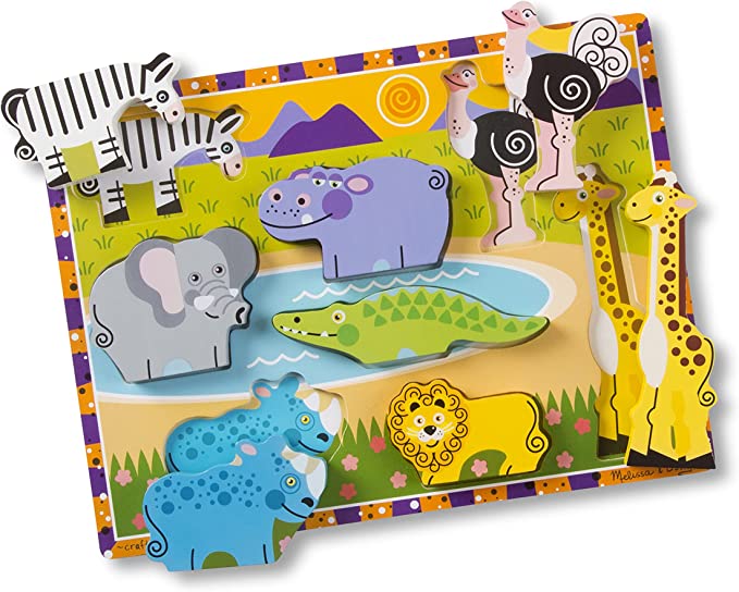 Melissa & Doug Melissa & Doug Safari Wooden Chunky Puzzle (8 pcs).