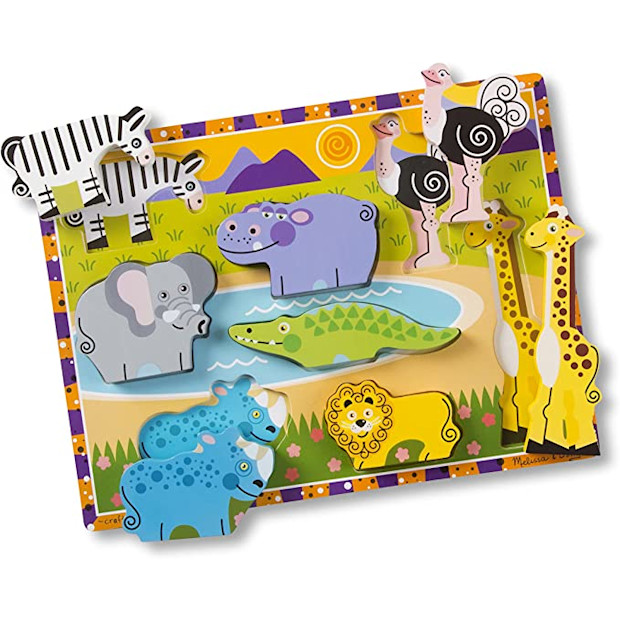 Melissa & Doug Melissa & Doug Safari Wooden Chunky Puzzle (8 pcs).