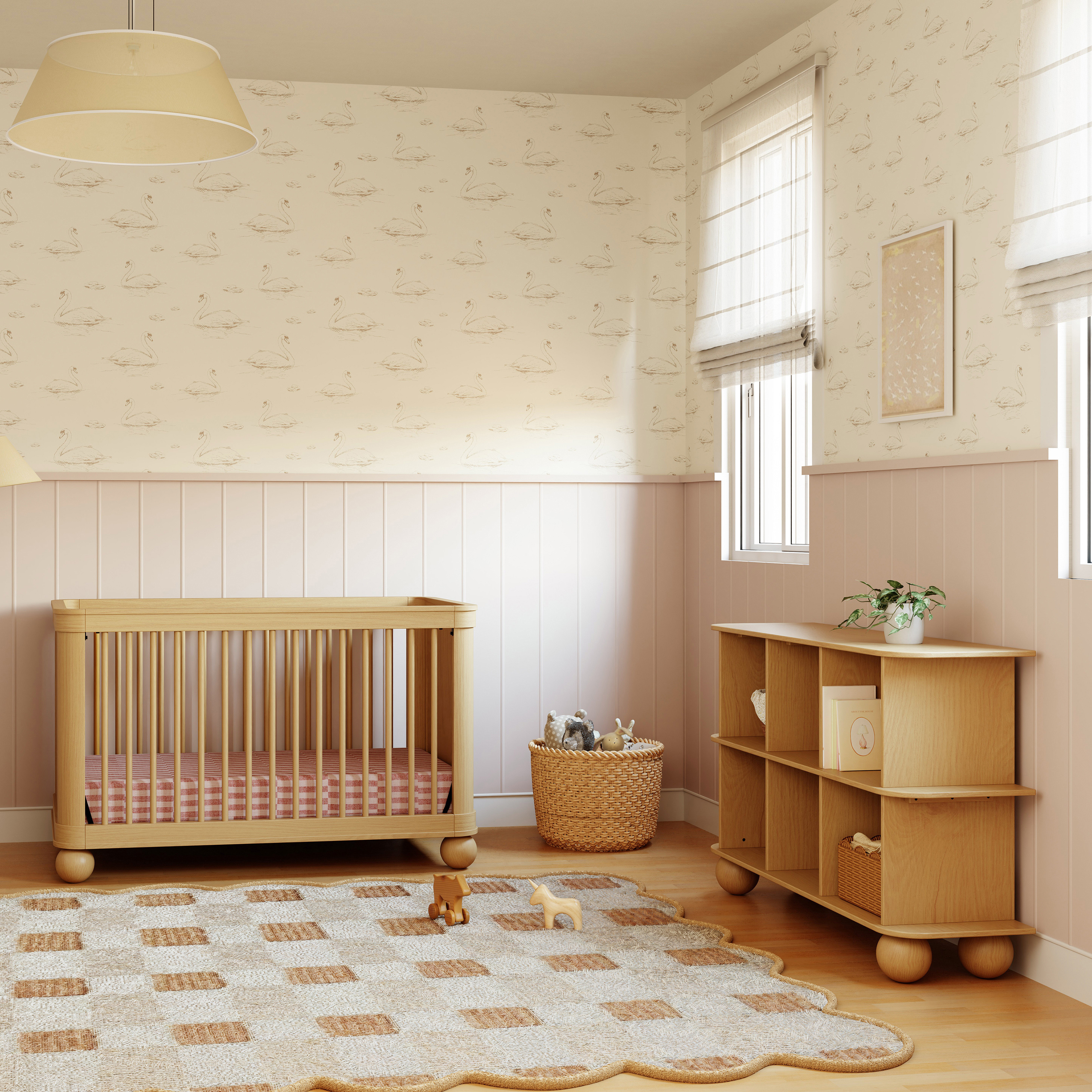 babyletto Crosby 3-in-1 Convertible Crib - Honey.