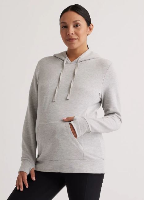 Quince SuperSoft Fleece Maternity & Nursing Hoodie - $39.90.