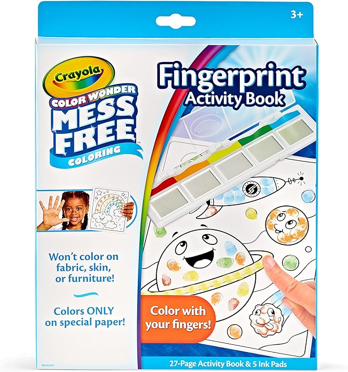 Crayola Mess Free Fingerprint Ink Painting Activity.